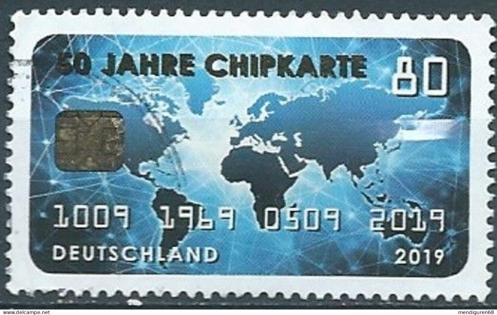 ALLEMAGNE ALEMANIA GERMANY DEUTSCHLAND BUND 2019 50 JAHRE CHIPKARTE CHIP CARD USED MI 3494 YT 3272 SN 3124 SG 4270 - Gebraucht