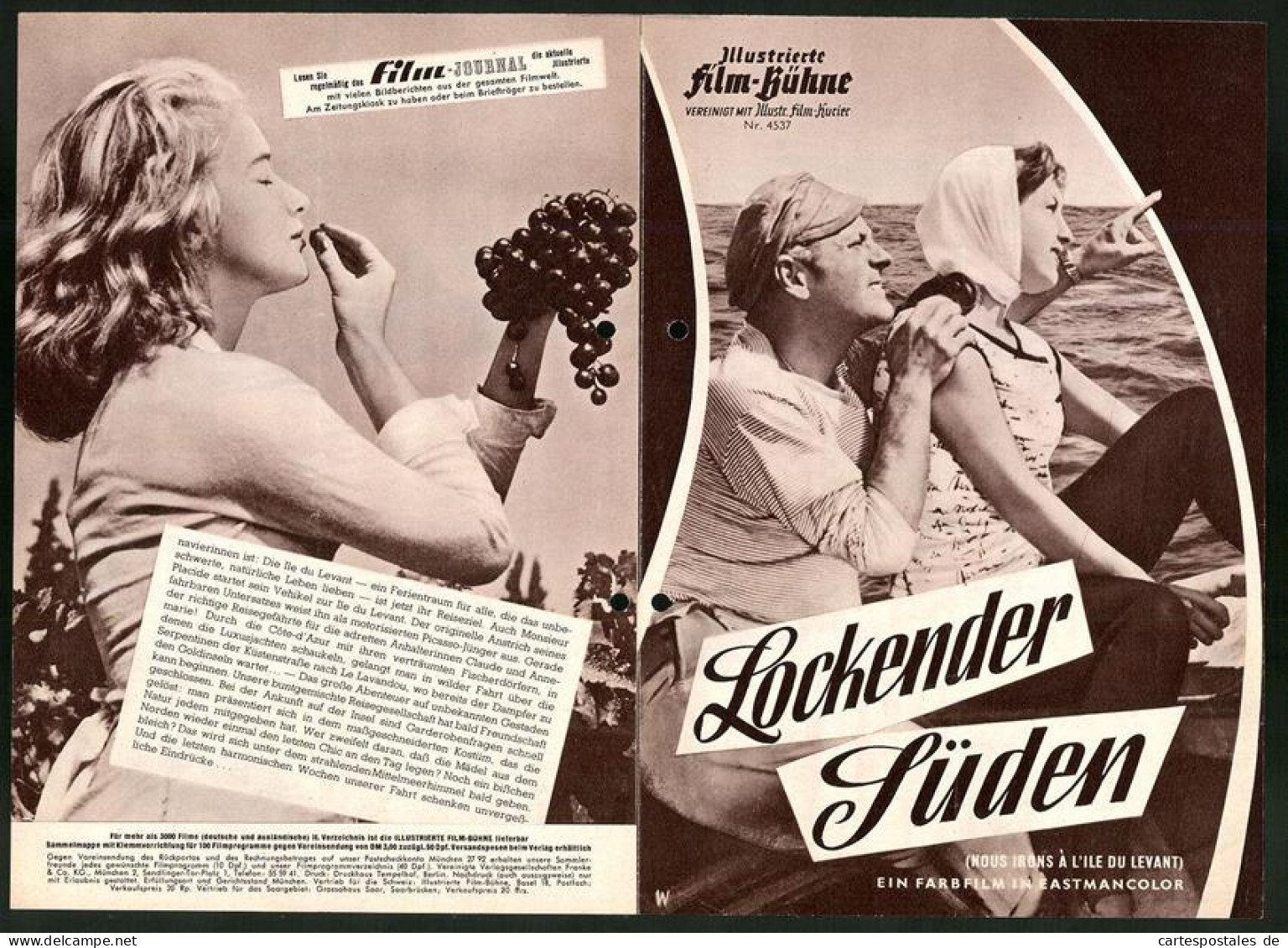 Filmprogramm IFB Nr. 4537, Lockender Süden, Regie: Werner Kunz, Dokumentarfilm  - Zeitschriften