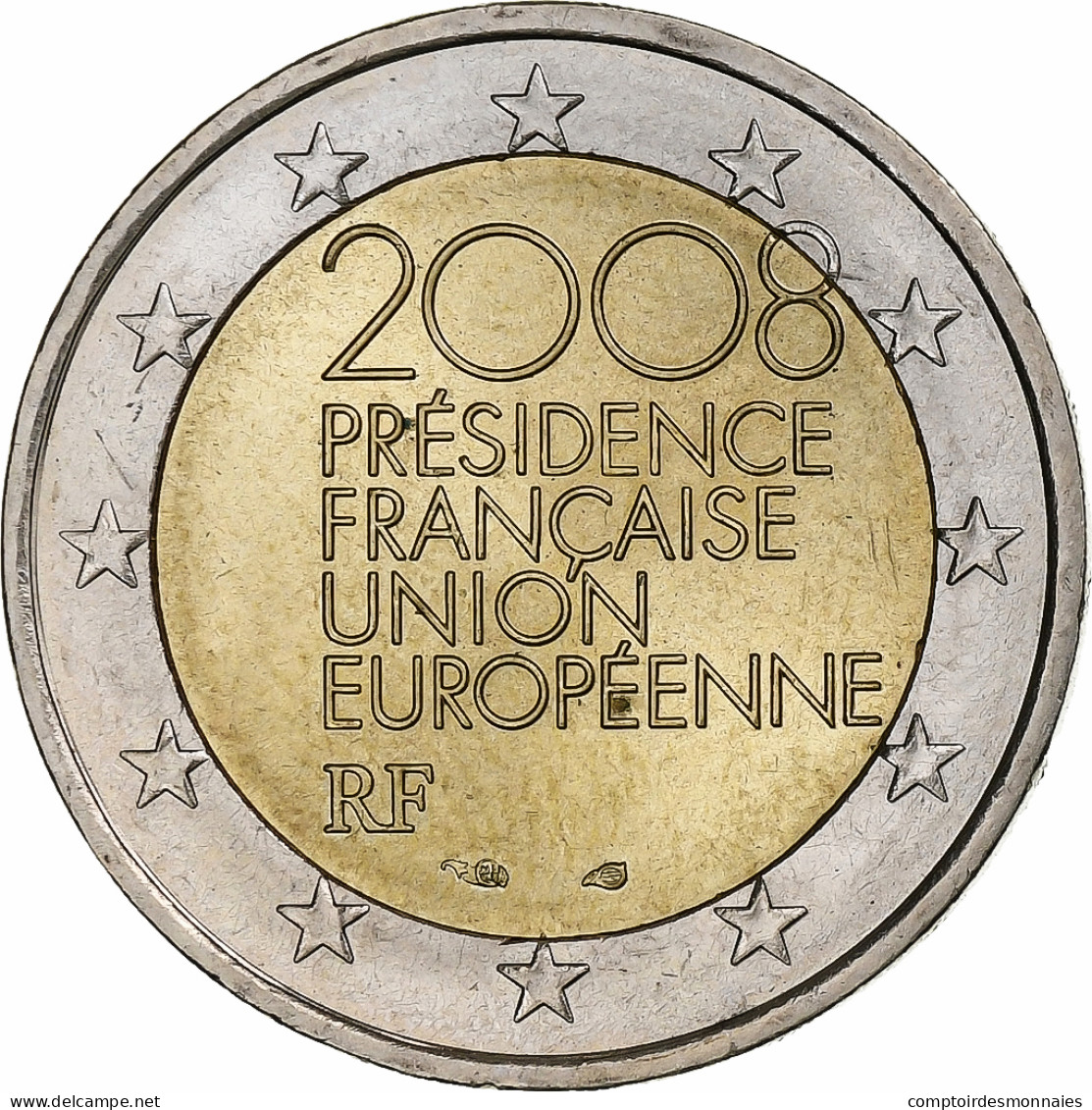 France, 2 Euro, 2008, Paris, SUP, Bimétallique, Gadoury:10, KM:1459 - France