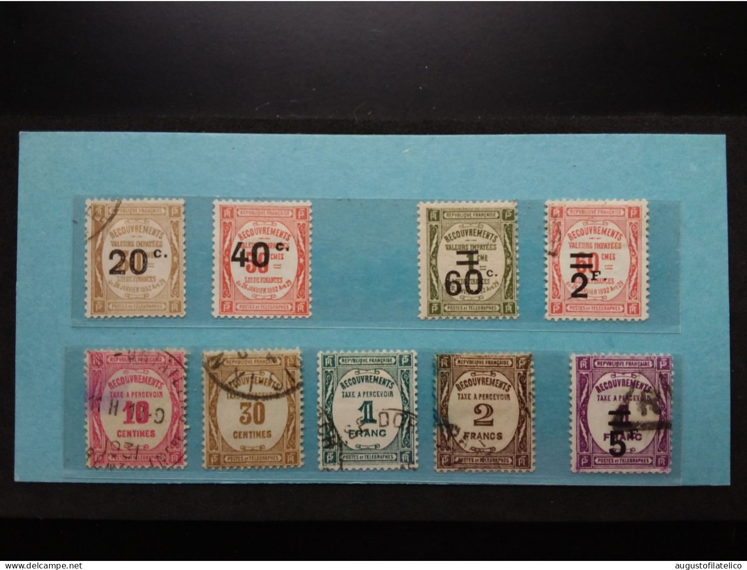FRANCIA 1917/29 - Segnatasse (senza Gomma/nuovi */timbrati) + Spese Postali - 1859-1959 Used