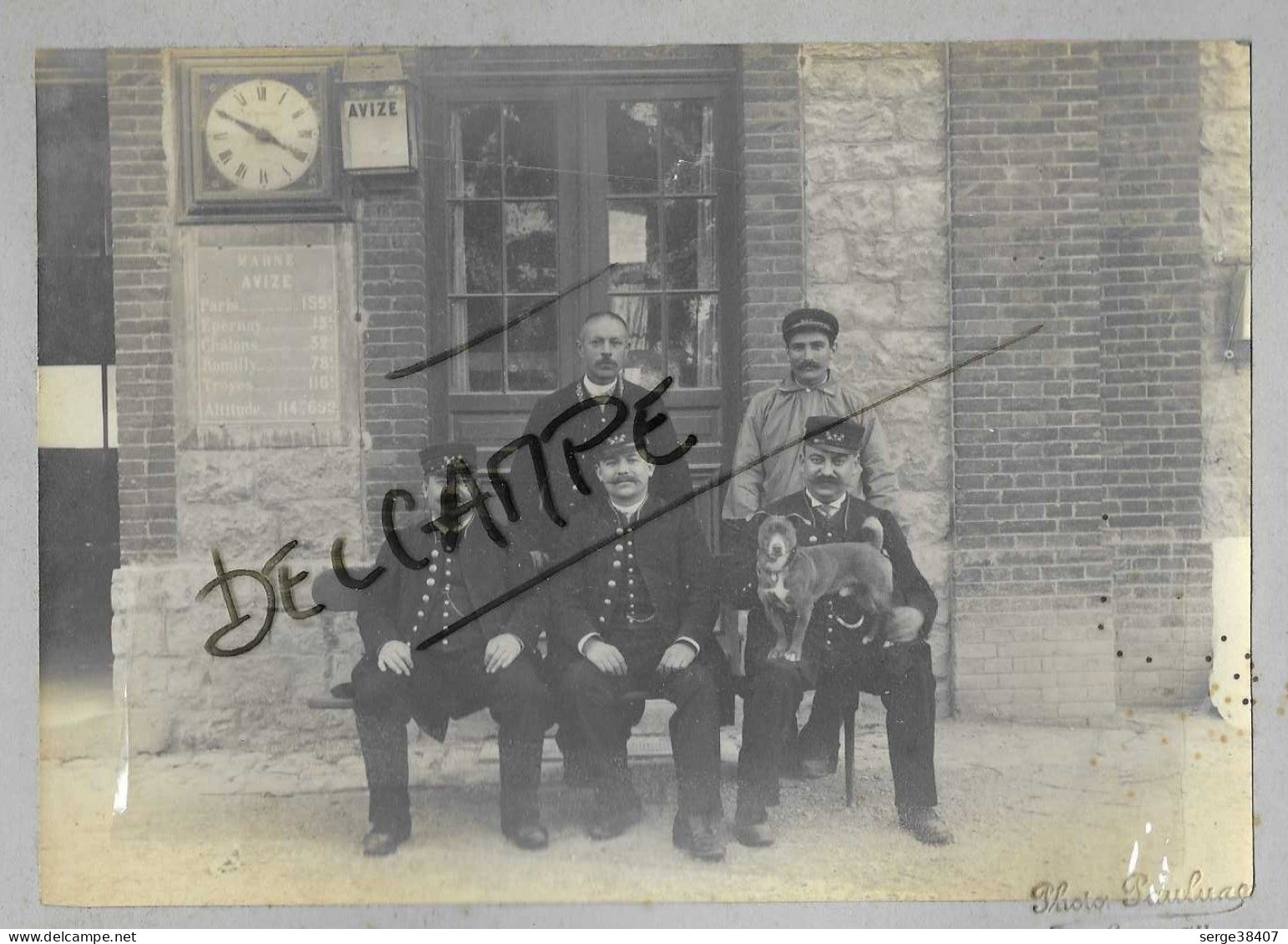 Avize - Gare - Cheminots - Personnel En Uniforme Des Chemins De Fer - Photo # 9-23/30 - Gares - Sans Trains