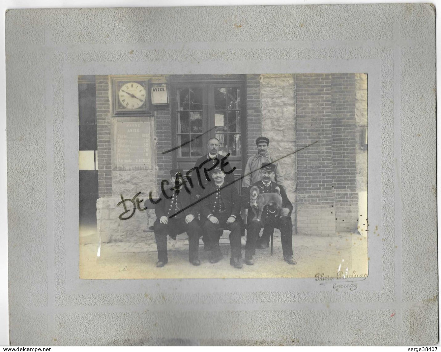 Avize - Gare - Cheminots - Personnel En Uniforme Des Chemins De Fer - Photo # 9-23/30 - Gares - Sans Trains