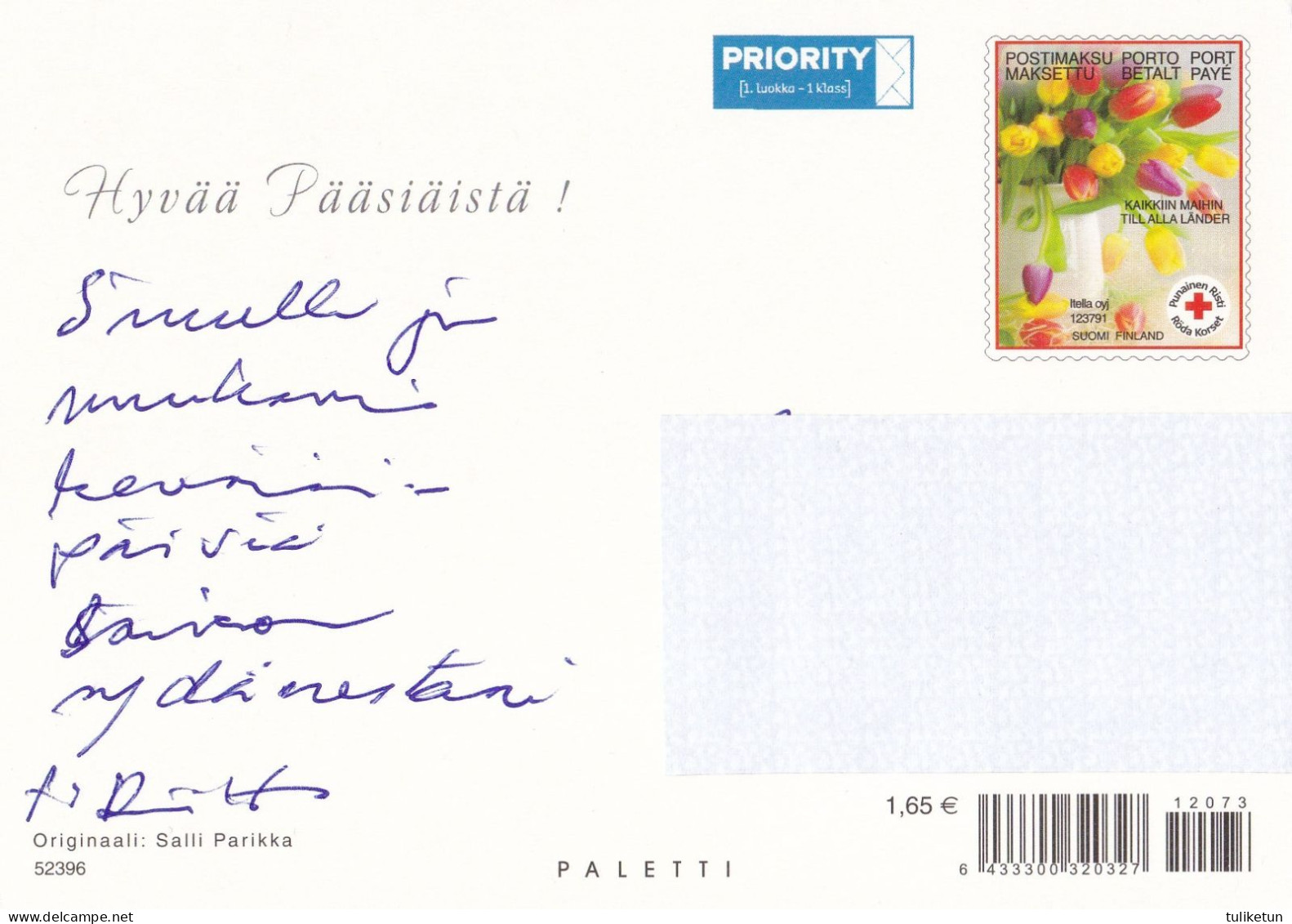 Postal Stationery - Easter Witch - Cat - Red Cross - Suomi Finland - Postage Paid - Enteros Postales