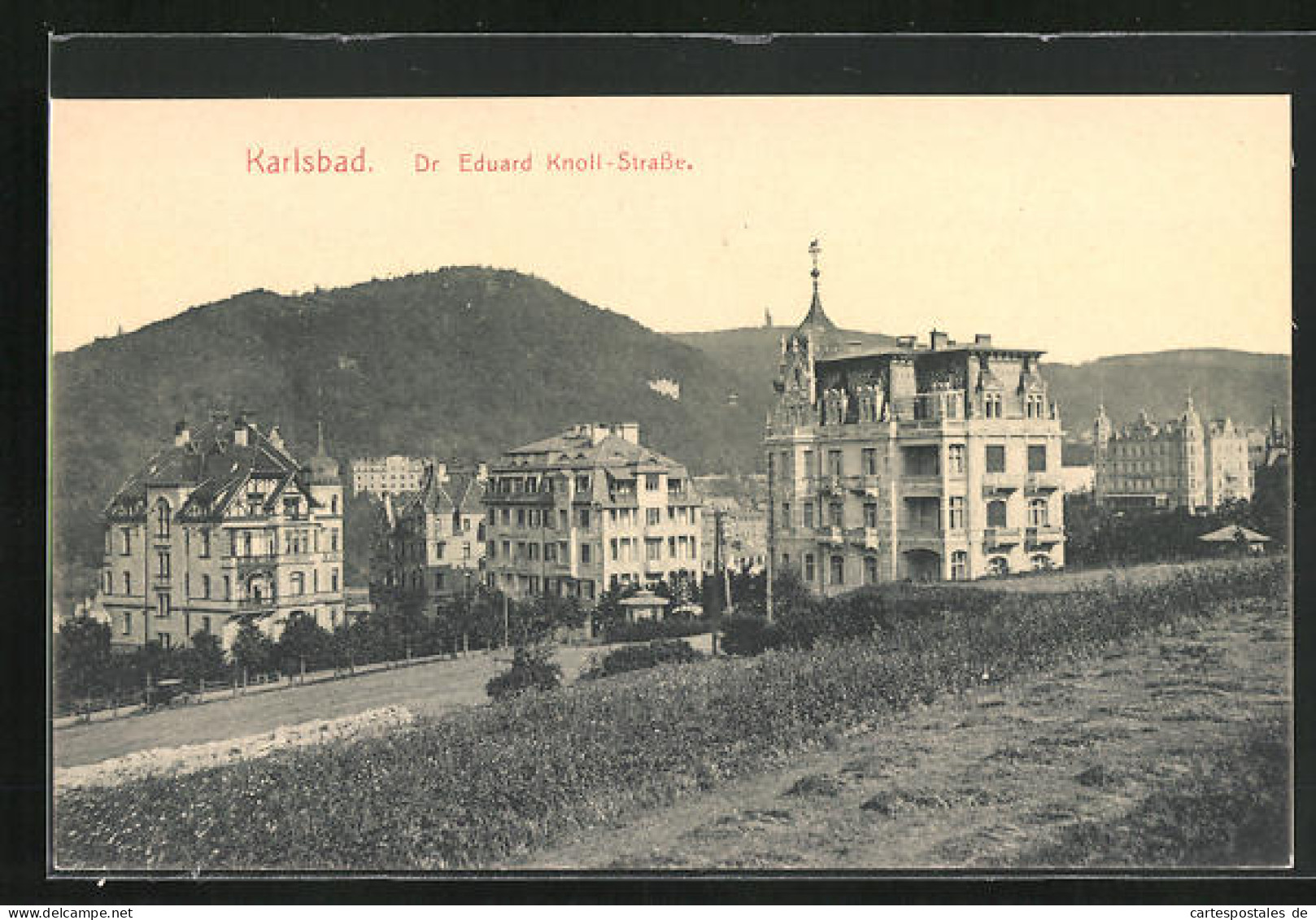 AK Karlsbad, Villen In Der Dr. Eduard Knoll-Strasse  - Tchéquie