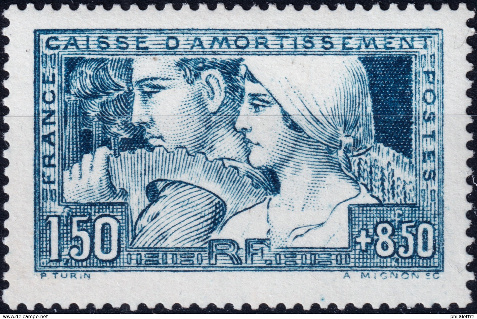 FRANCE - 1928 - Caisse D'Amortissement "Le Travail" Yv.252 Neuf** TB (c.260€) - Neufs