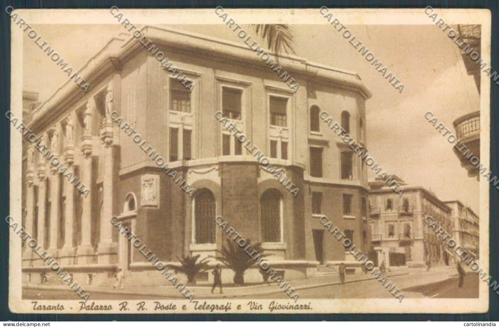 Taranto Città Palazzo Poste E Telegrafi PIEGHINE Cartolina ZB6590 - Taranto