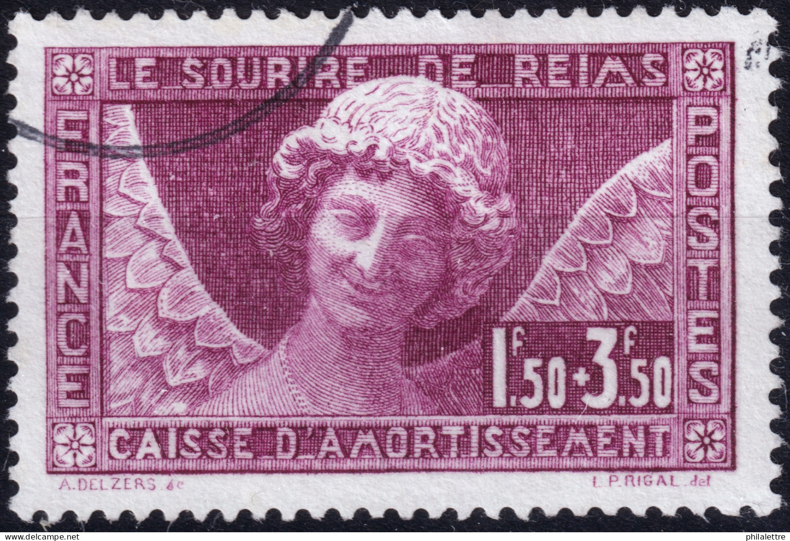 FRANCE - 1930 - Caisse D'Amortissement "l'Ange Au Sourire De Reims" Yv.256 Oblitéré TB (c.100€) - Ongebruikt