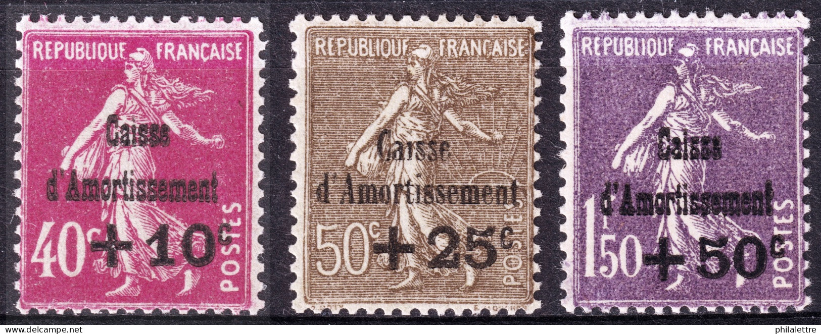 FRANCE - 1930 - Caisse D'Amortissement 4ème Série Yv.266/8 Neufs* TB (c.150€) - Ongebruikt