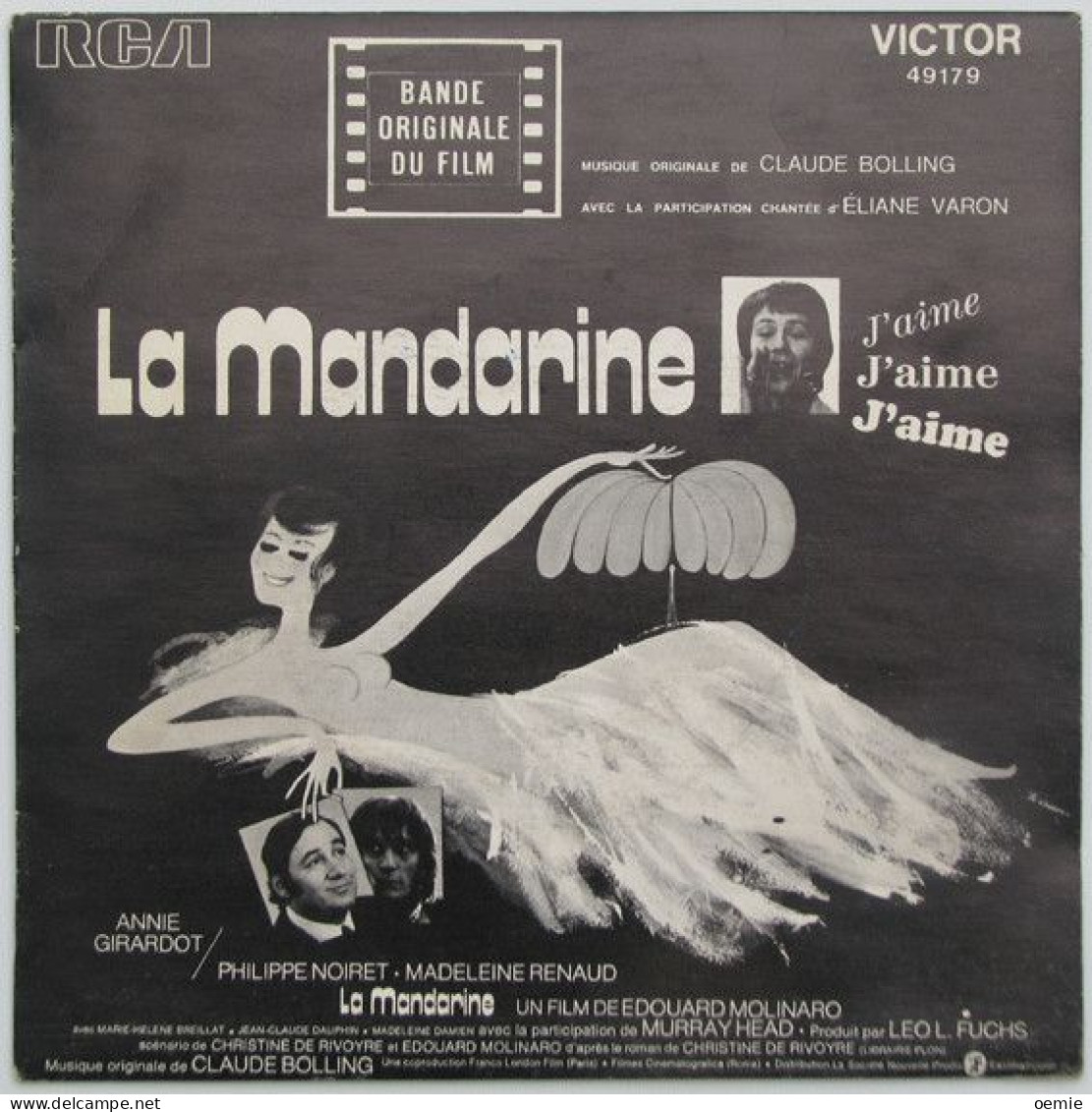 LA MANDARINE  BANDE ORIGINALE DU FILM DE EDOUAR MOLINARO - Filmmuziek