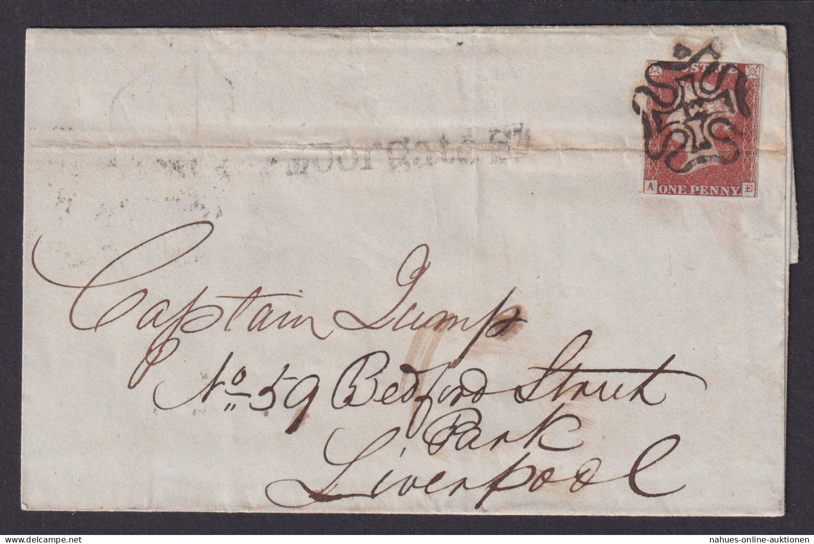 Großbritannien Brief EF 3 MK Victoria Selt. Malteserkreuz Mit Nr. 12 Kat. 600,00 - Storia Postale