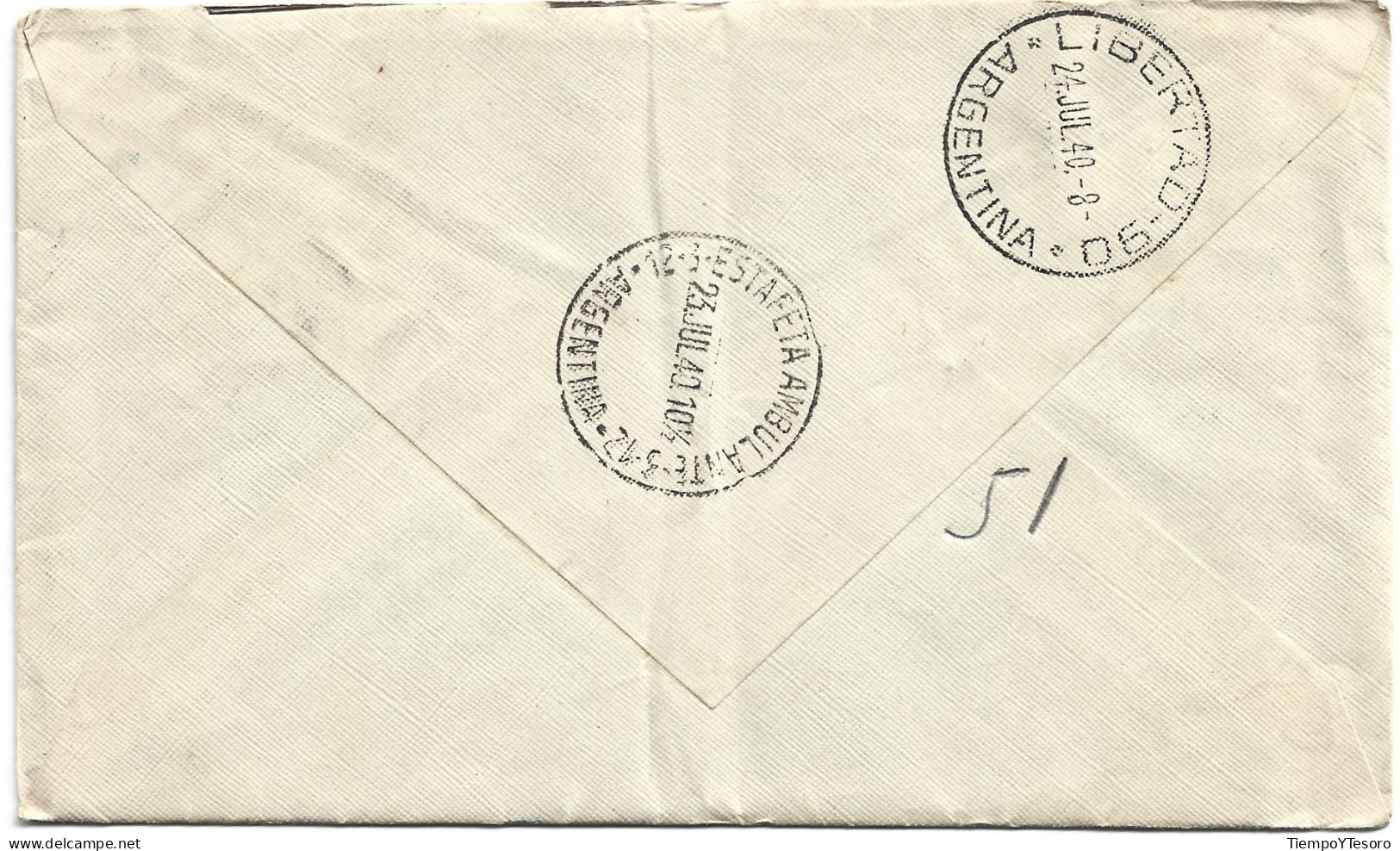 Postcard - Argentina, Buenos Aires, 1940, N°1542 - Storia Postale