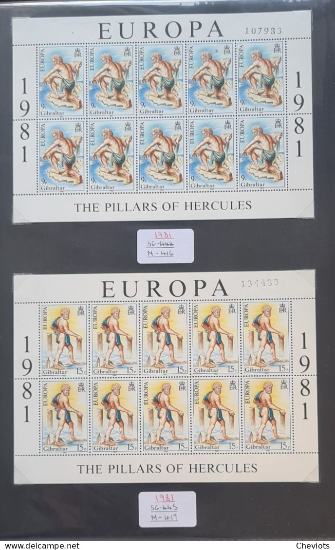 EUROPA miniature 542 miniature sheets collection Cat £6,000++