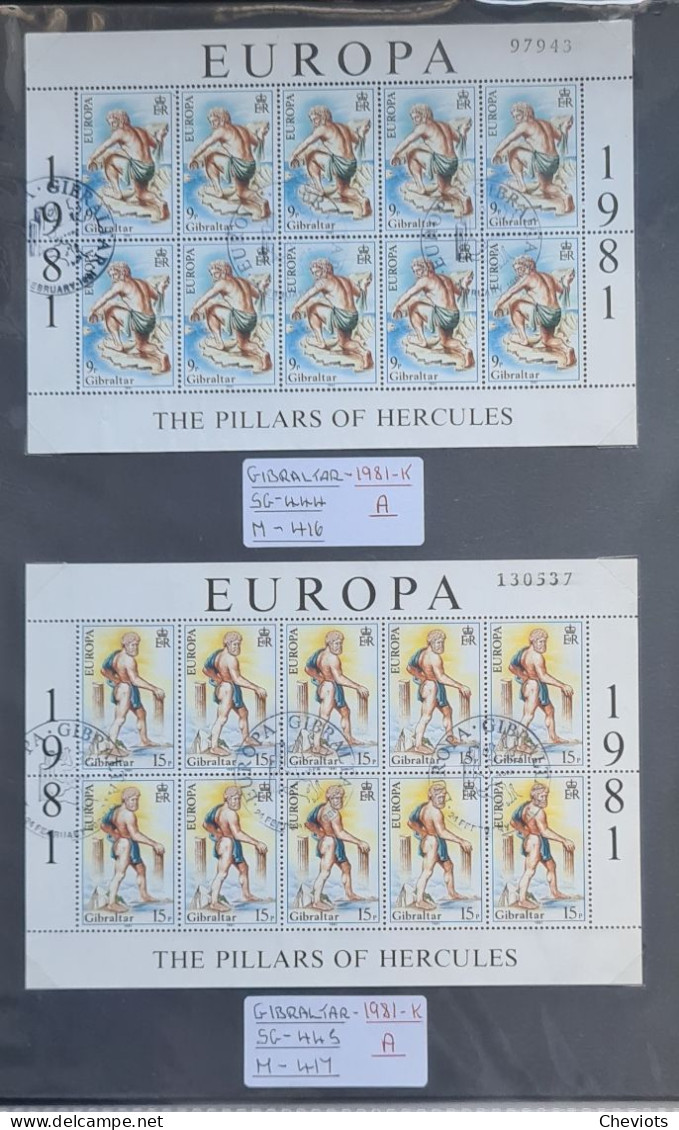 EUROPA miniature 542 miniature sheets collection Cat £6,000++