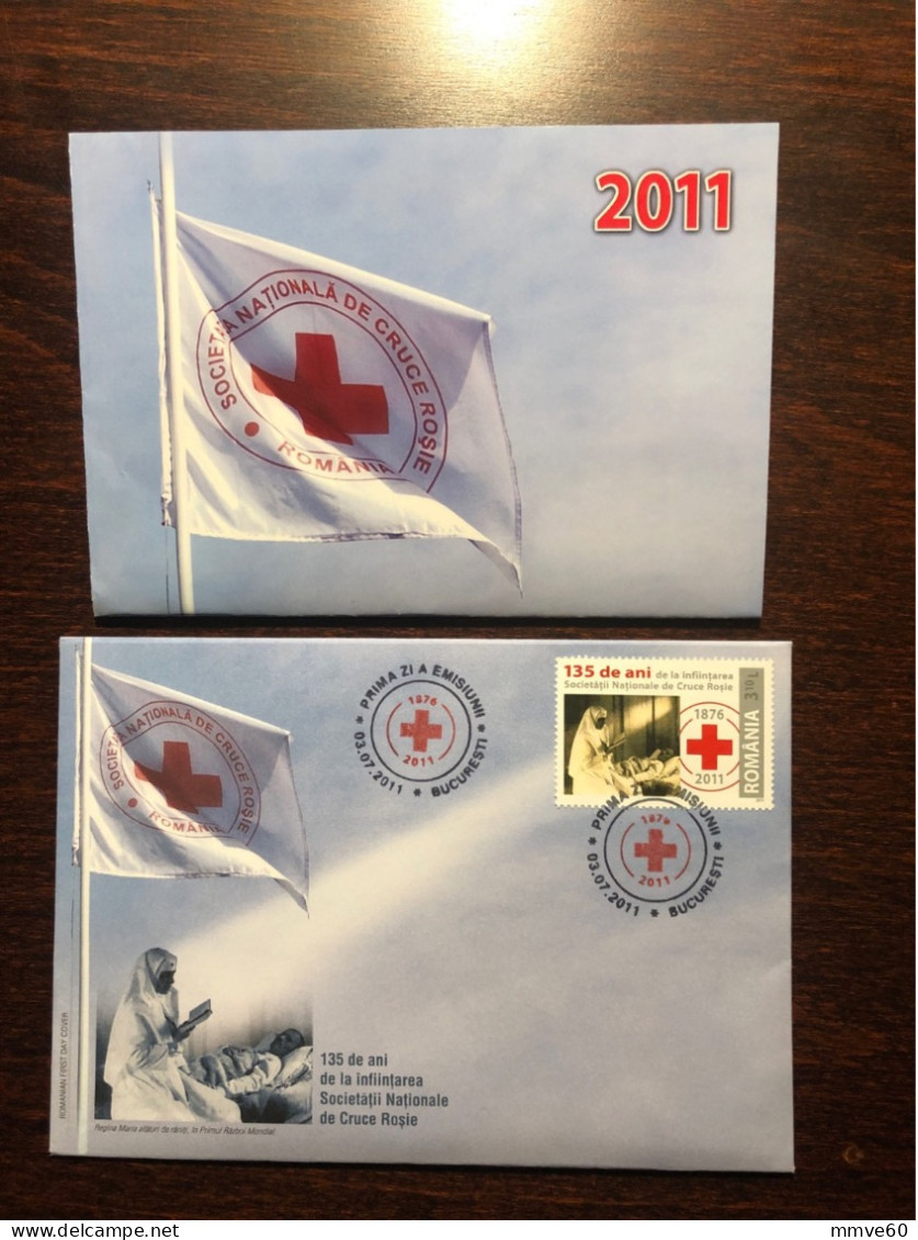 ROMANIA FDC COVER 2011 YEAR RED CROSS HEALTH MEDICINE STAMPS - FDC