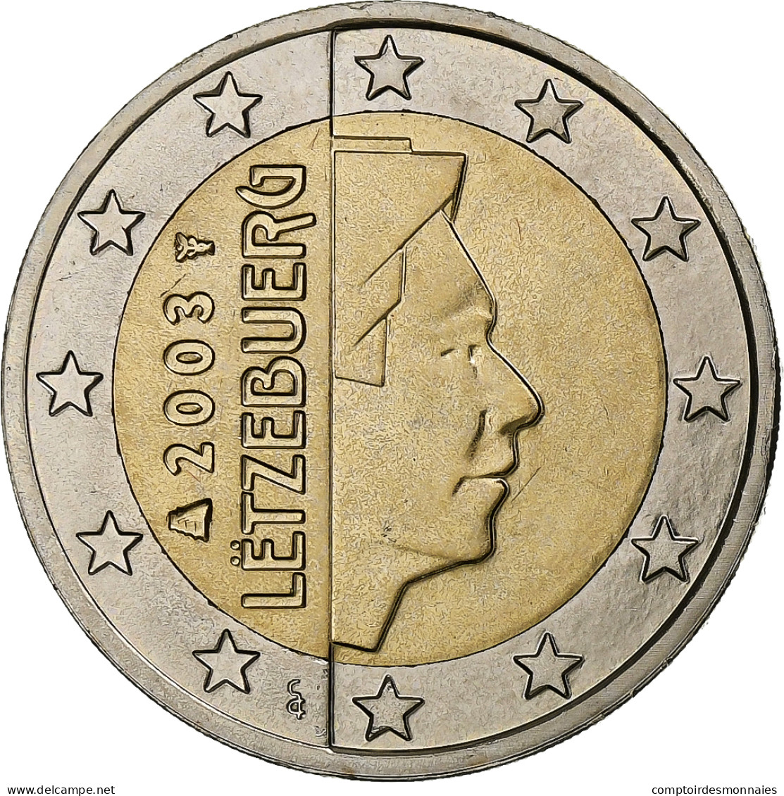 Luxembourg, Henri, 2 Euro, 2003, Utrecht, SUP, Bimétallique, KM:82 - Luxembourg