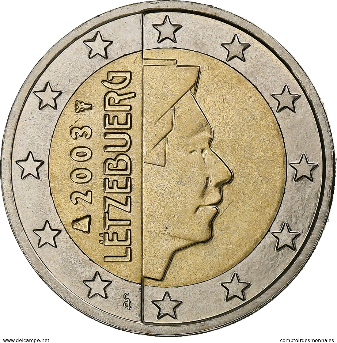 Luxembourg, Henri, 2 Euro, 2003, Utrecht, SUP, Bimétallique, KM:82 - Luxemburgo