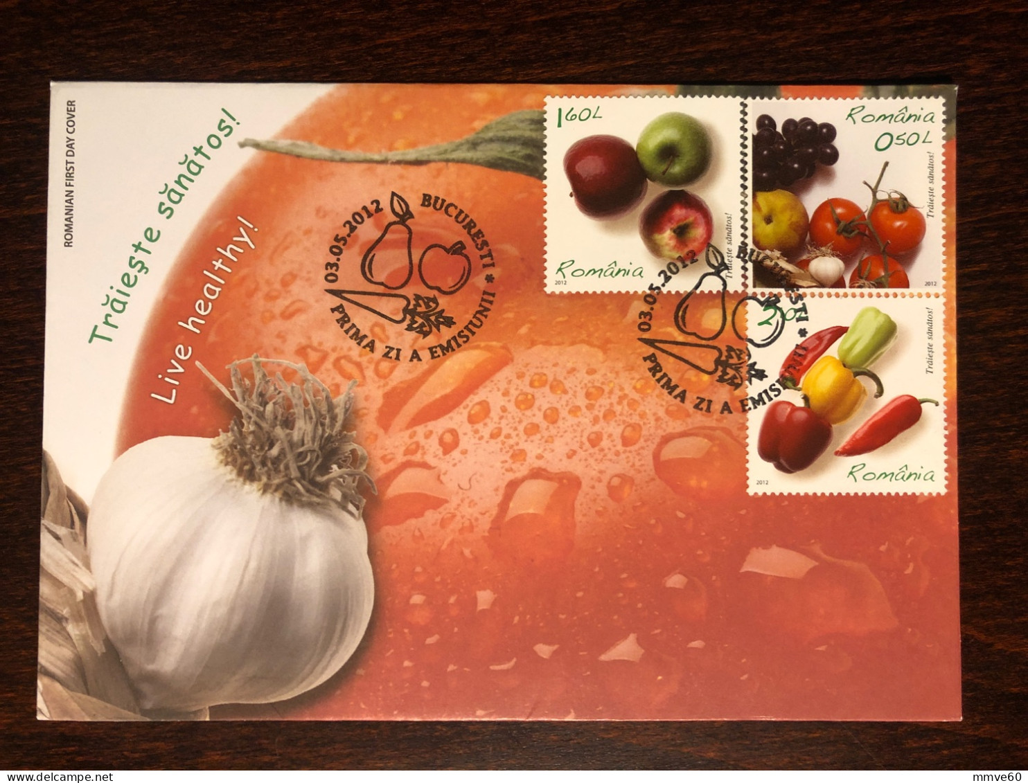 ROMANIA FDC COVER 2012 YEAR HEALTHY LIFE HEALTH MEDICINE STAMPS - FDC