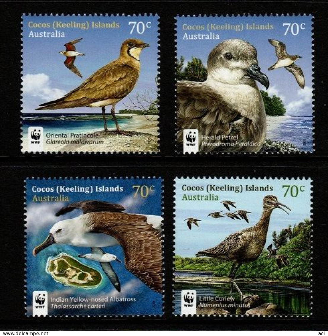 Cocos (keeling)islands SG 493-96  2015 Visiting Birds,mint Never Hinged - Cocoseilanden