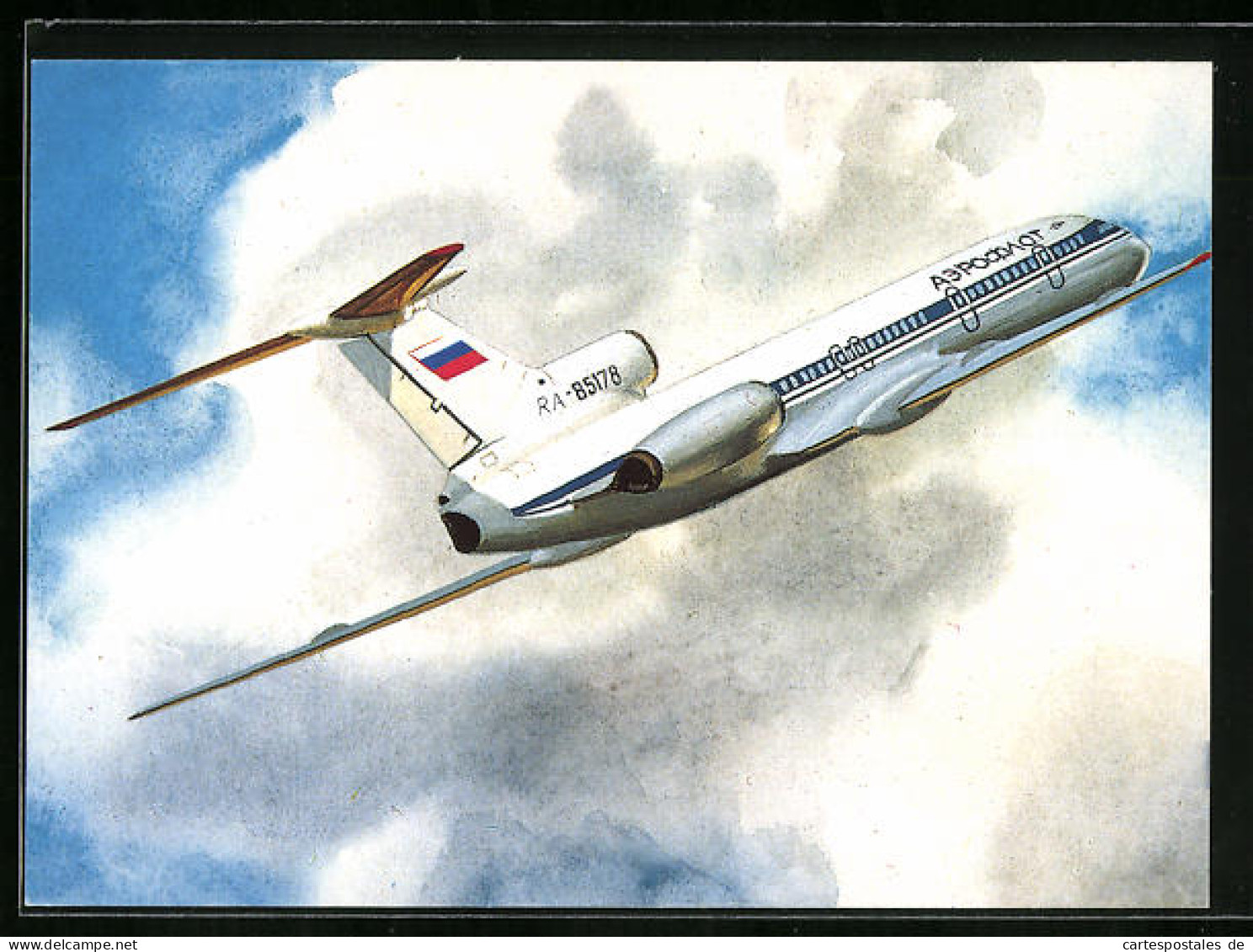 AK Flugzeug TU - 154 Von Aeroflot Aus Russland  - 1946-....: Ere Moderne