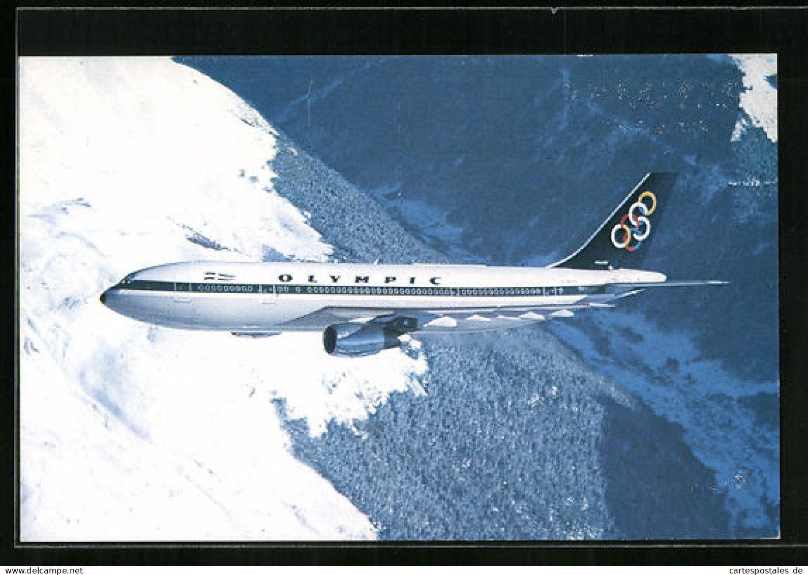AK Flugzeug Airbus A300 Der Olympic Airways über Den Bergen  - 1946-....: Modern Tijdperk