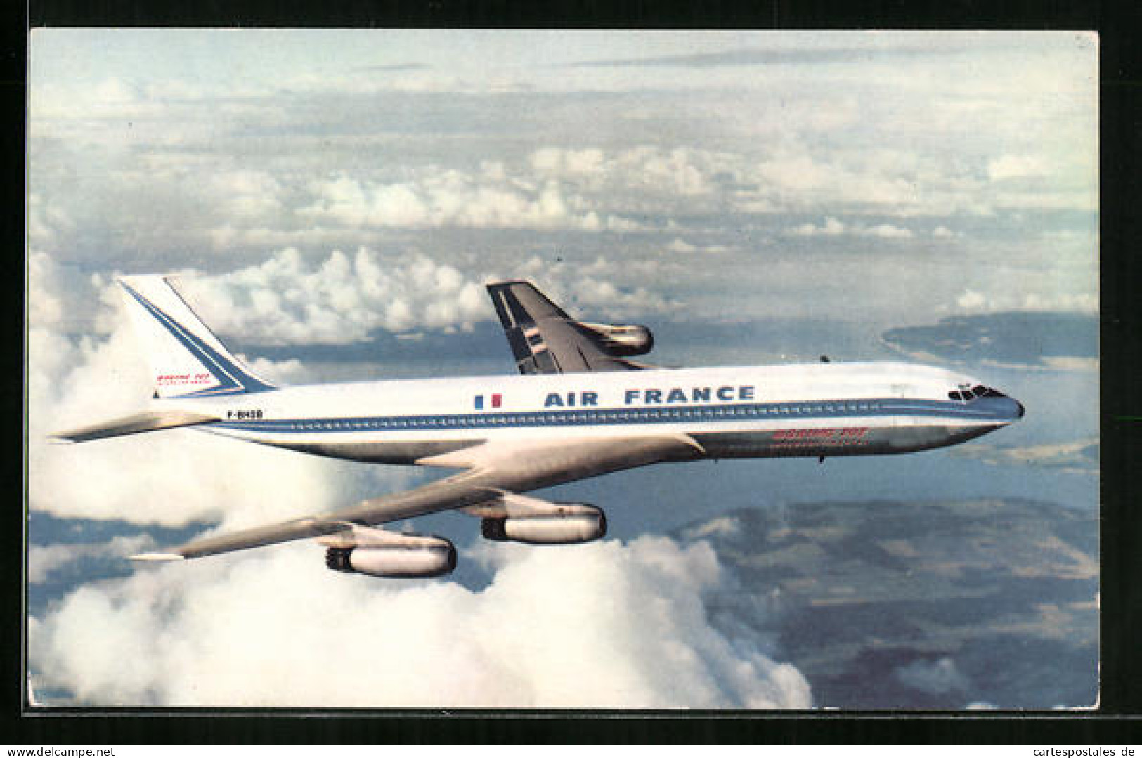 AK Flugzeug Boeing 707 Intercontinental Der Air France über Den Wolken  - 1946-....: Modern Tijdperk