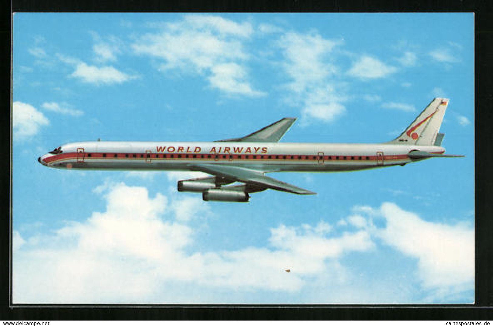 AK Flugzeug A DC-8 Der World Airways über Den Wolken  - 1946-....: Era Moderna