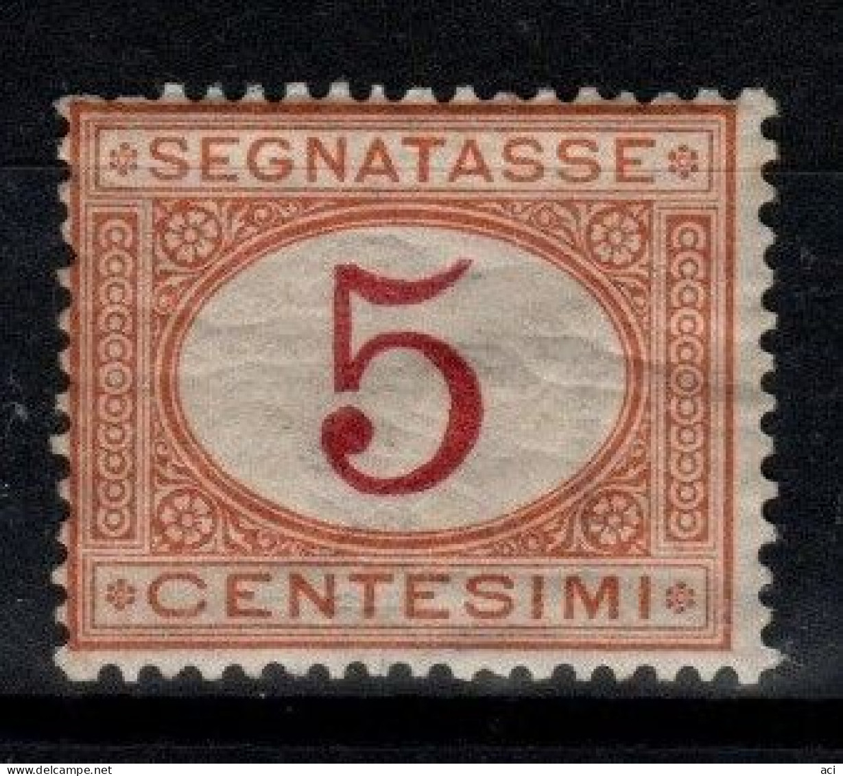 Italy S 20  1890-94 Postage Due 5c Orange And Carmine,Mint Never Hinged - Marcophilie