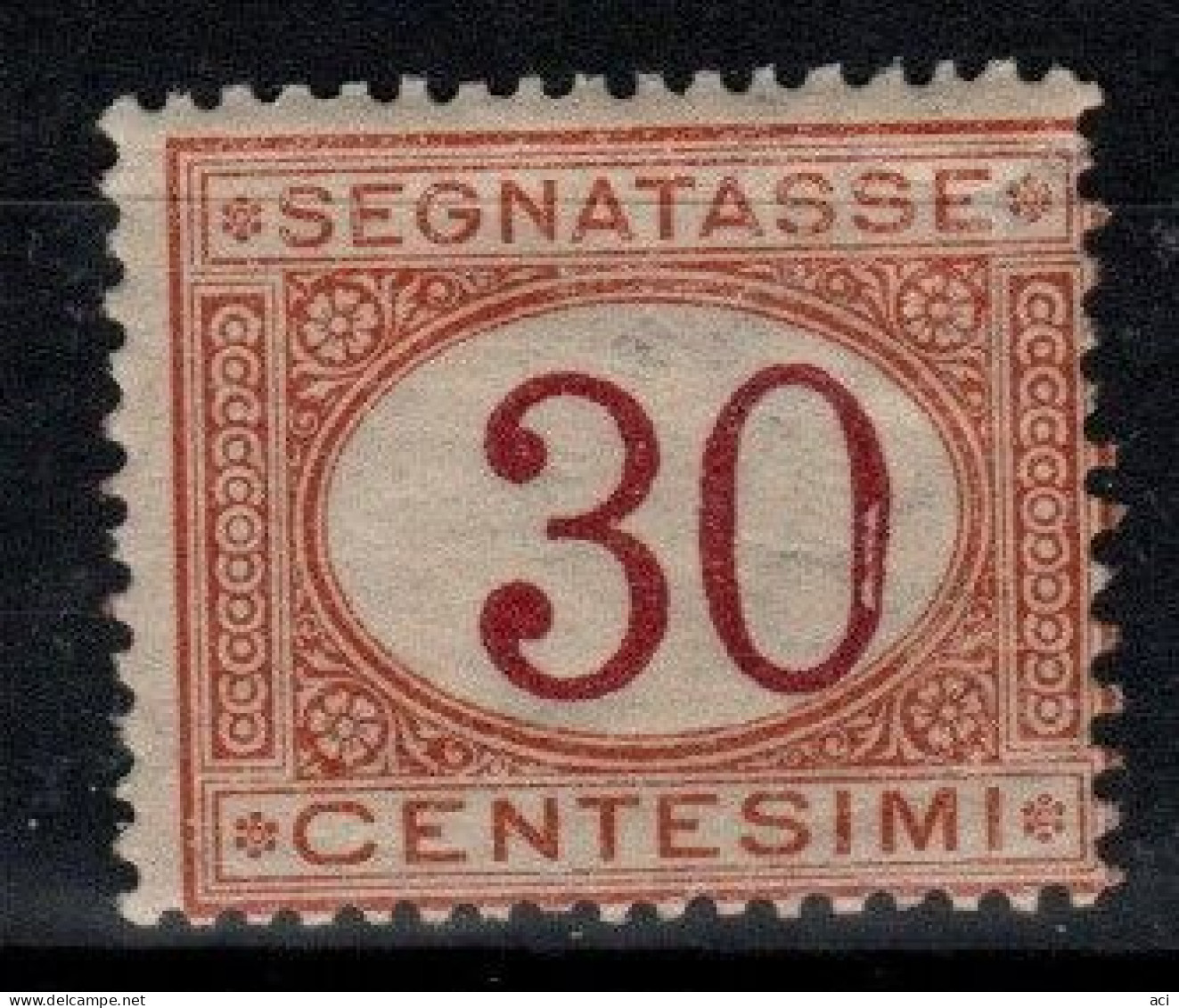 Italy S 23  1890-94 Postage Due 30c Orange And Carmine,Mint Never Hinged - Marcophilie