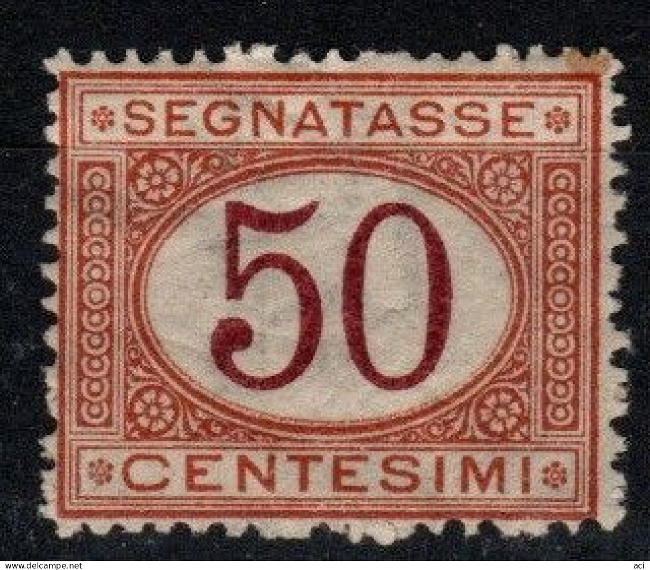 Italy S 25  1890-94 Postage Due 50c Orange And Carmine,Mint Never Hinged - Marcophilie