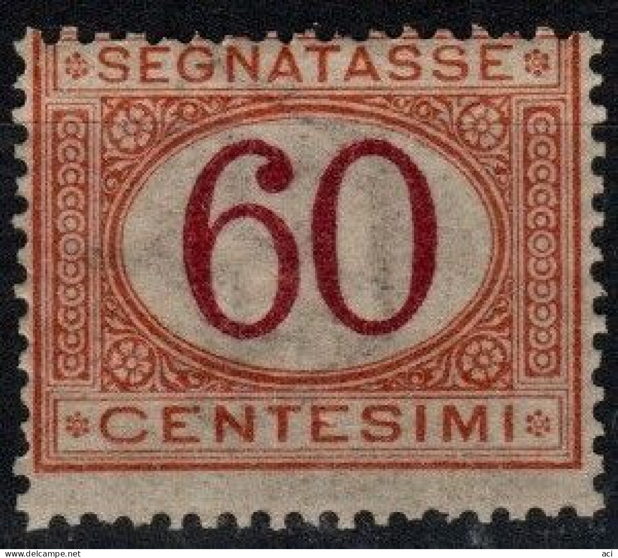 Italy S 26  1890-94 Postage Due 60c Orange And Carmine,Mint Never Hinged - Marcophilie