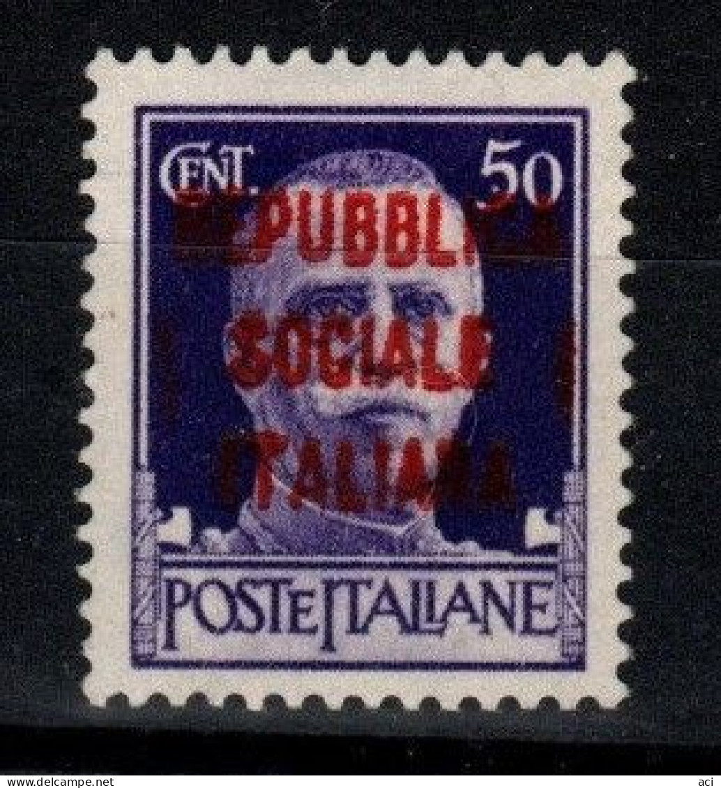 Italy S 493 I  1944 Repubblica Sociale Italiana 50  Violet, Mint Never Hinged - Marcophilie