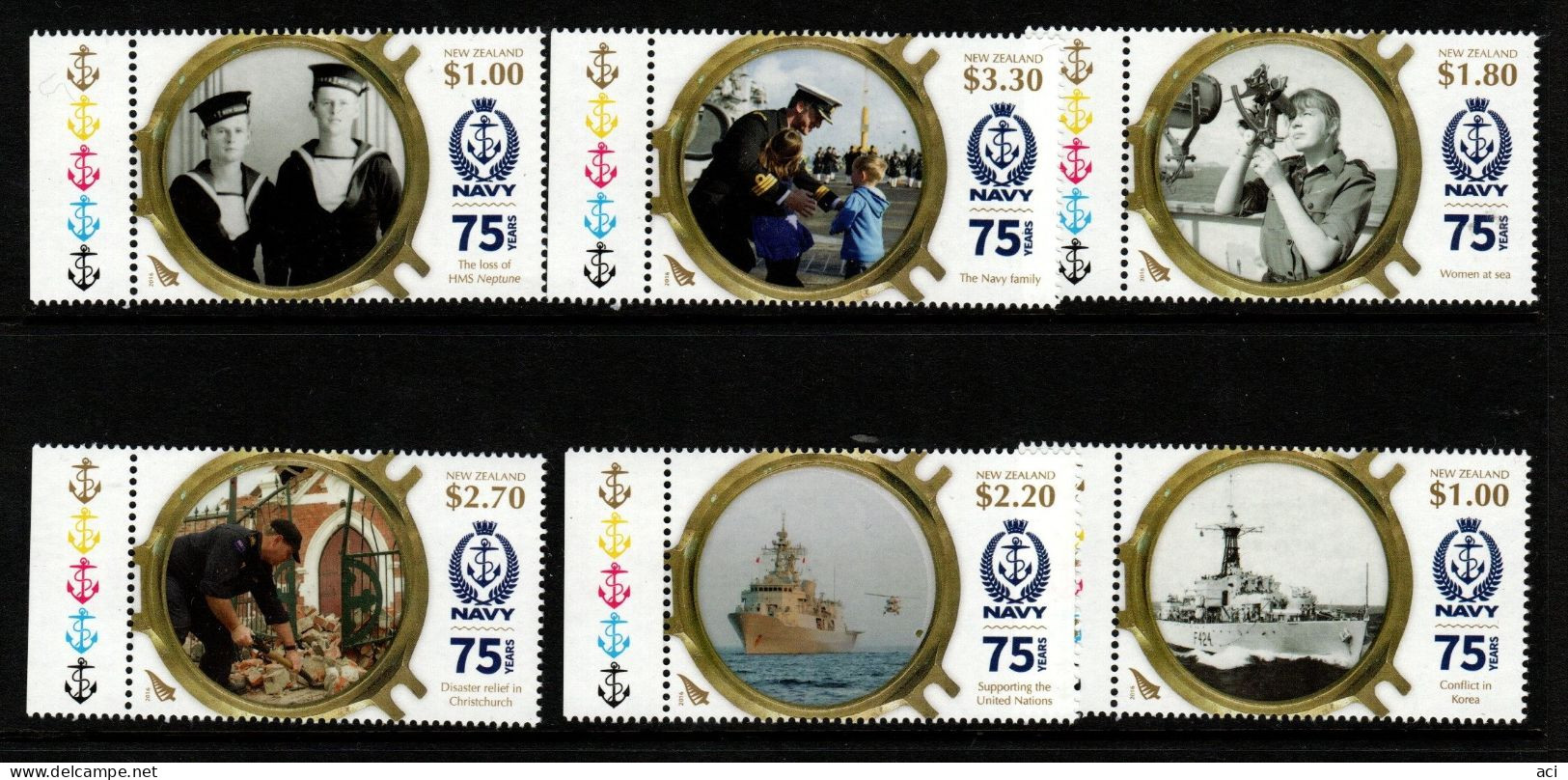 New Zealand  2016 T5th Anniversary Of Royal Navy NZ,mint Never Hinged - Unused Stamps