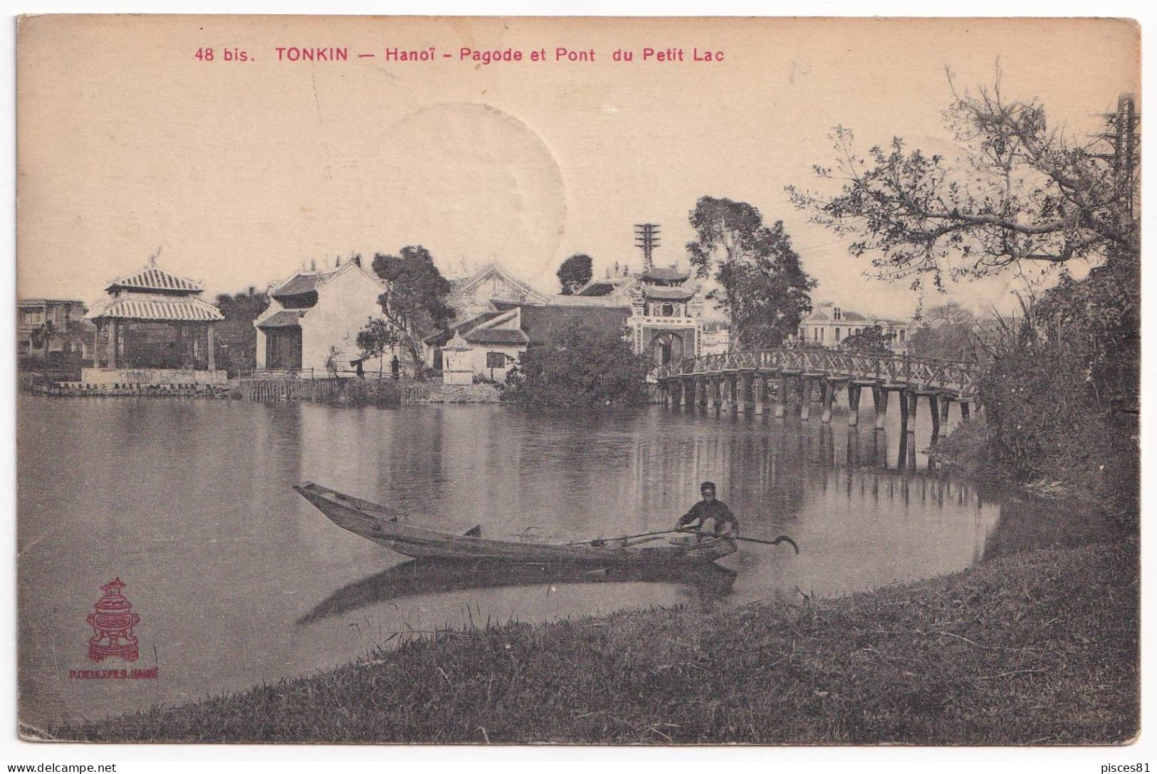 Via Siberic/ Trán Sebirien 1914 Picture Postcard From HANOI To LYON - Lettres & Documents