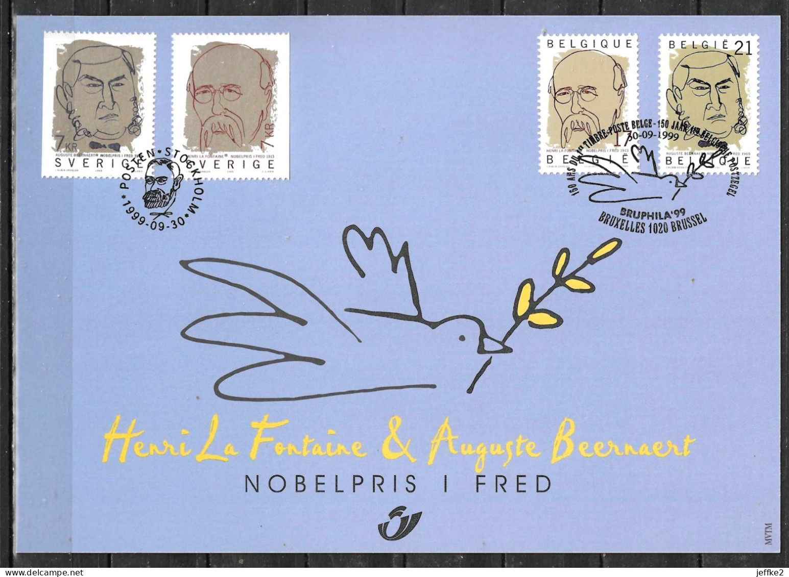 2838HK  Prix Nobel De La Paix - Bonne Valeur - MNH** - LOOK!!!! - Cartas Commemorativas - Emisiones Comunes [HK]