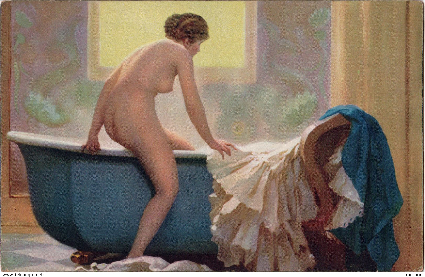 PRINET: Le Bain [ Femme Nue Nude Baignoire Bathtub CPA Stengel Allemande ] HY031 - Non Classés