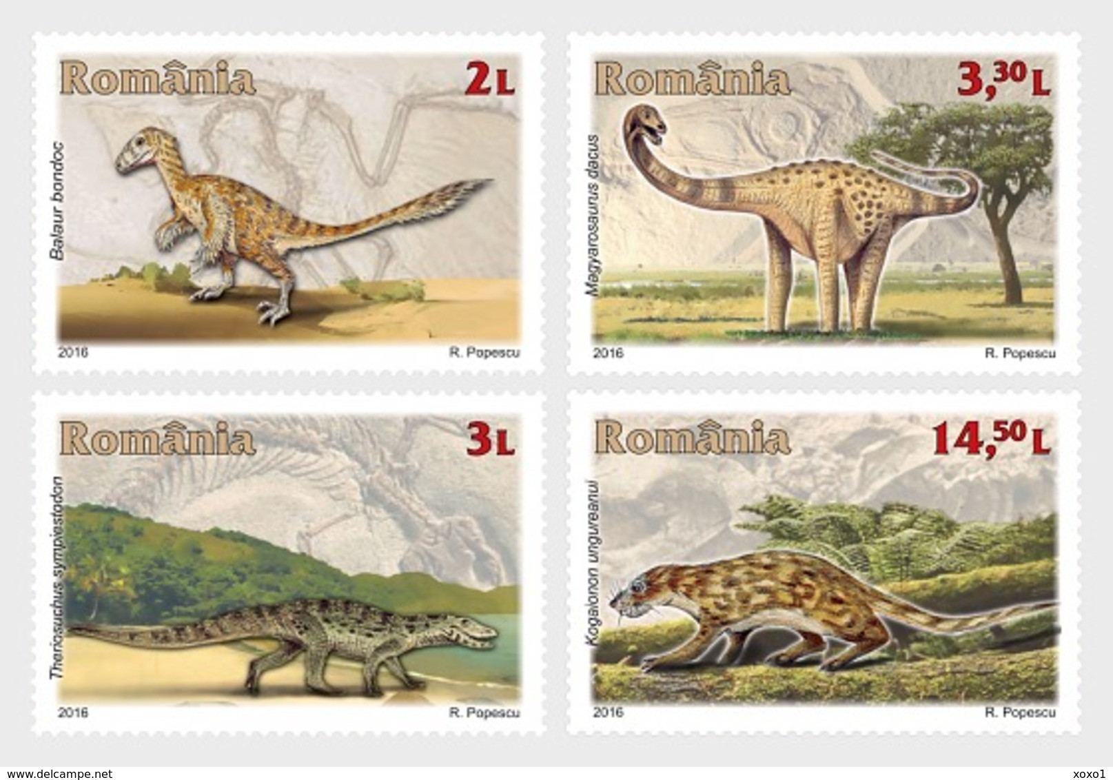 Romania 2016 MiNr. 7027 - 7030  Rumänien Prehistorics 4 St.   17,00 € - Ungebraucht