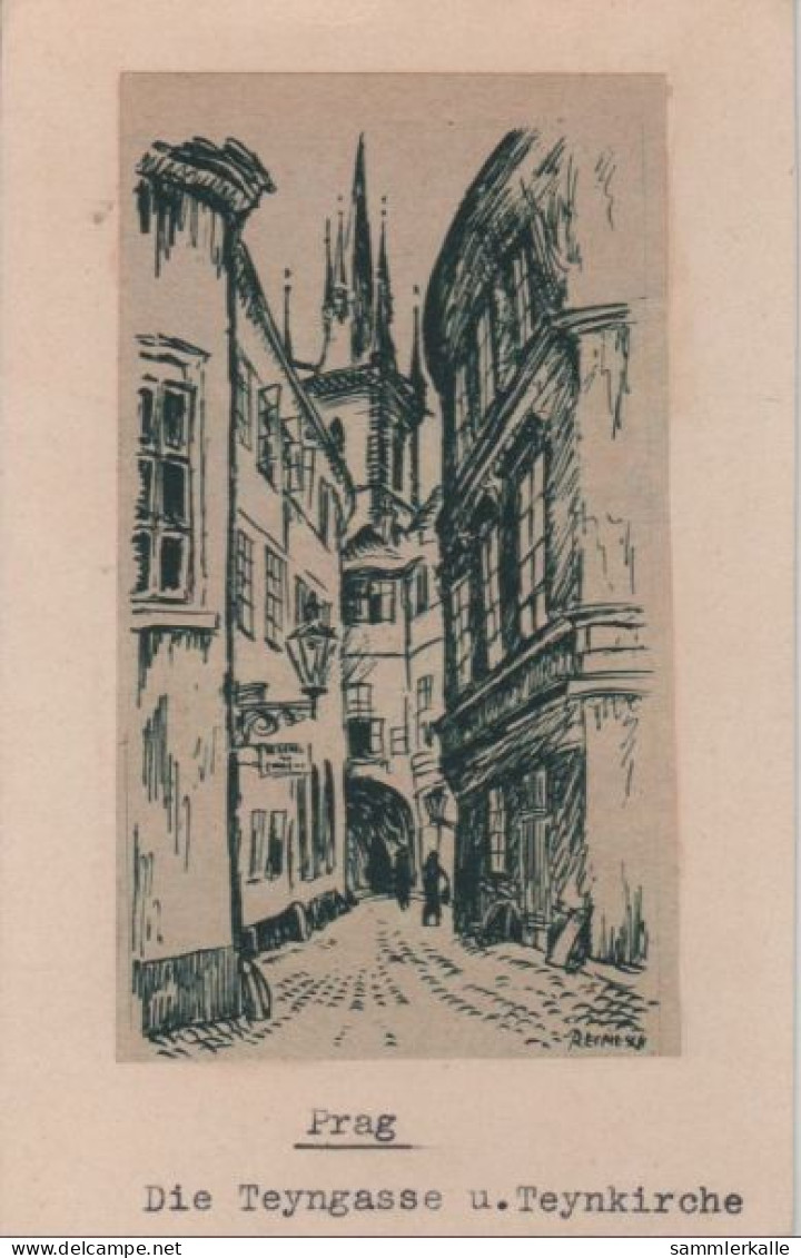 35884 - Prag - Praha - Teyngasse Und Teynkirche - Ca. 1940 - Boehmen Und Maehren