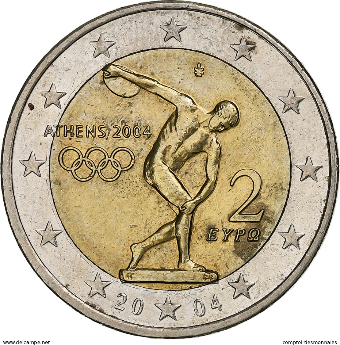 Grèce, 2 Euro, Olympics Athens, 2004, Athènes, SUP, Bimétallique, KM:209 - Grèce