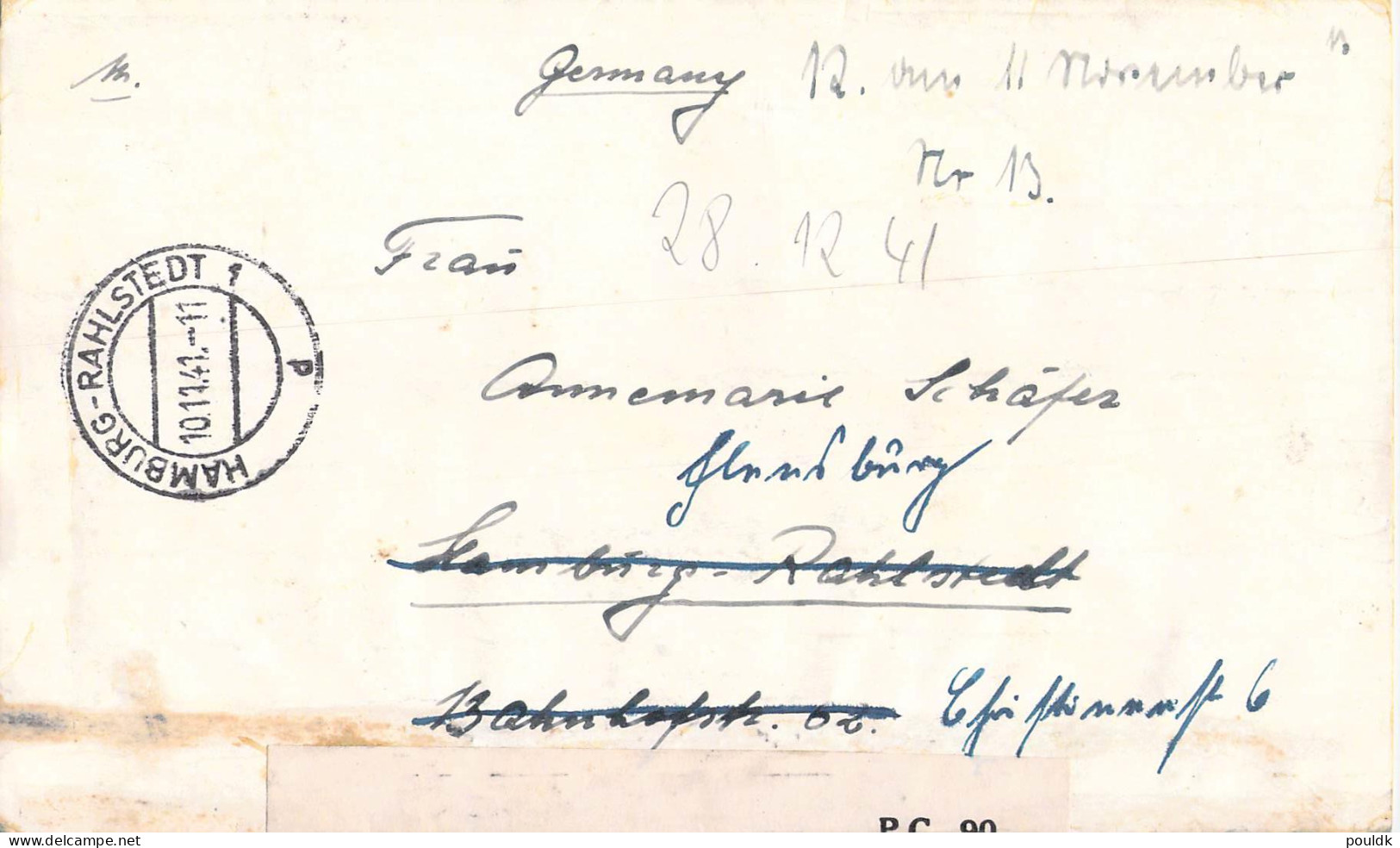 Ten German Prisoner Of War Letters From Kapitänleutenant Belived To Be Submarine U-556 First Leutenant, Writing - Militaria