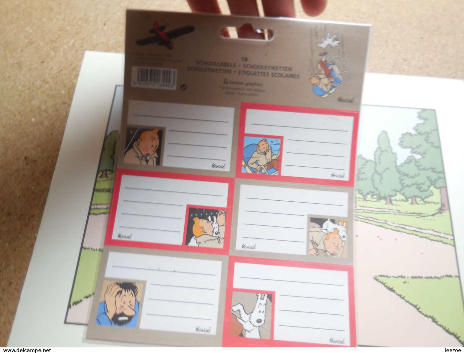 EX-LIBRIS TINTIN ©Hergé/Moulinsart 1998, Tintin Et Milou Au Château + étiquettes Scolaire Neuf...N5 - Tintin