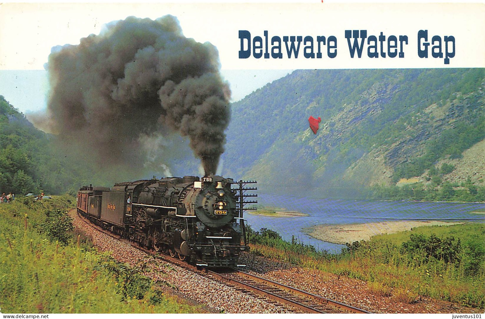CPSM Steam Train At Delaware Water Gap-Timbre     L2795 - Otros & Sin Clasificación