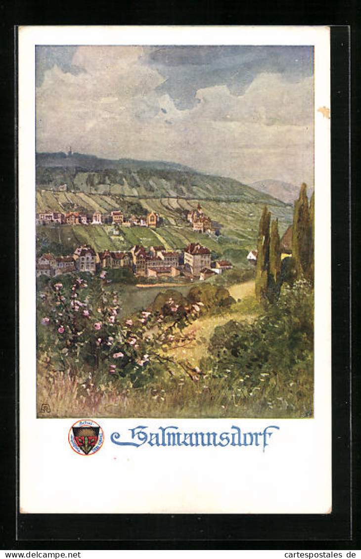 AK Deutscher Schulverein Nr. 795: Halmannsdorf, Teilansicht Mit Umgebung  - War 1914-18