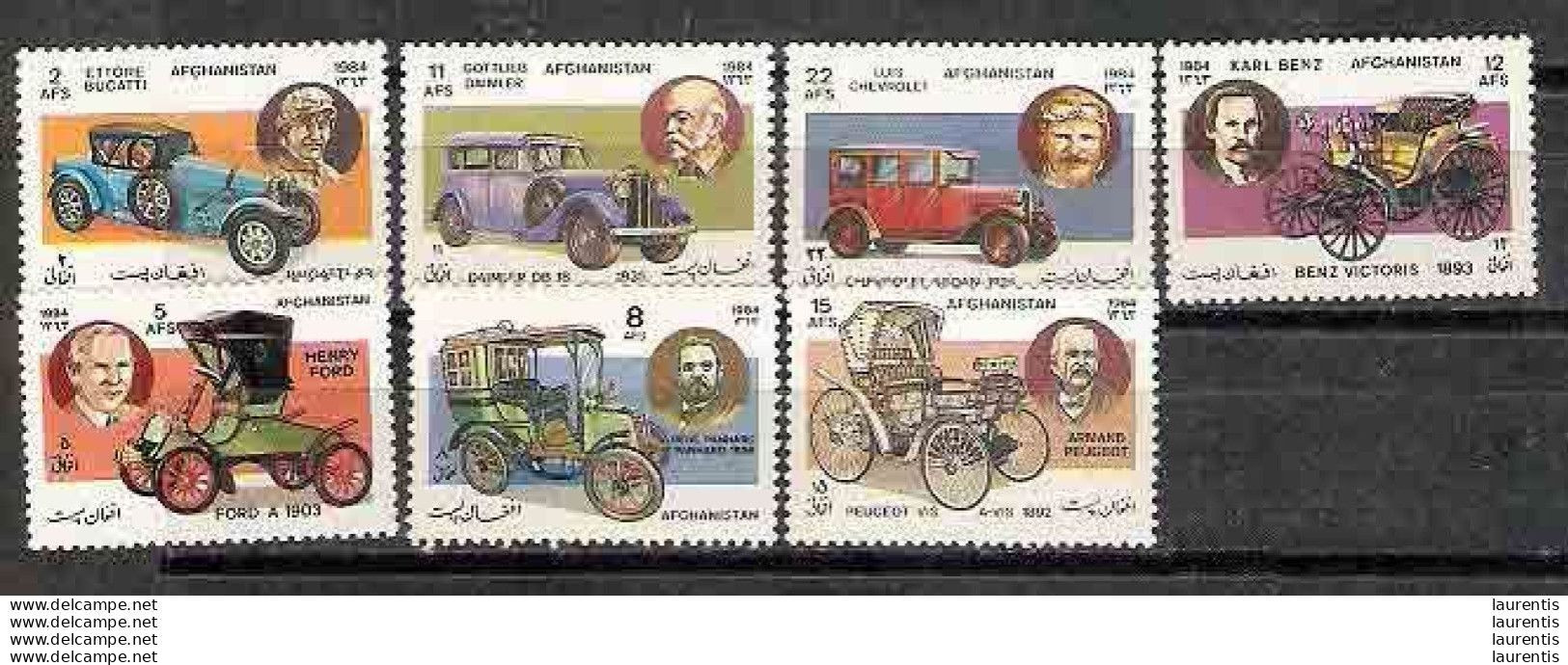 628  Cars - Voitures - Afghanistan 1182-88   MNH - 1,50 (9) - Coches