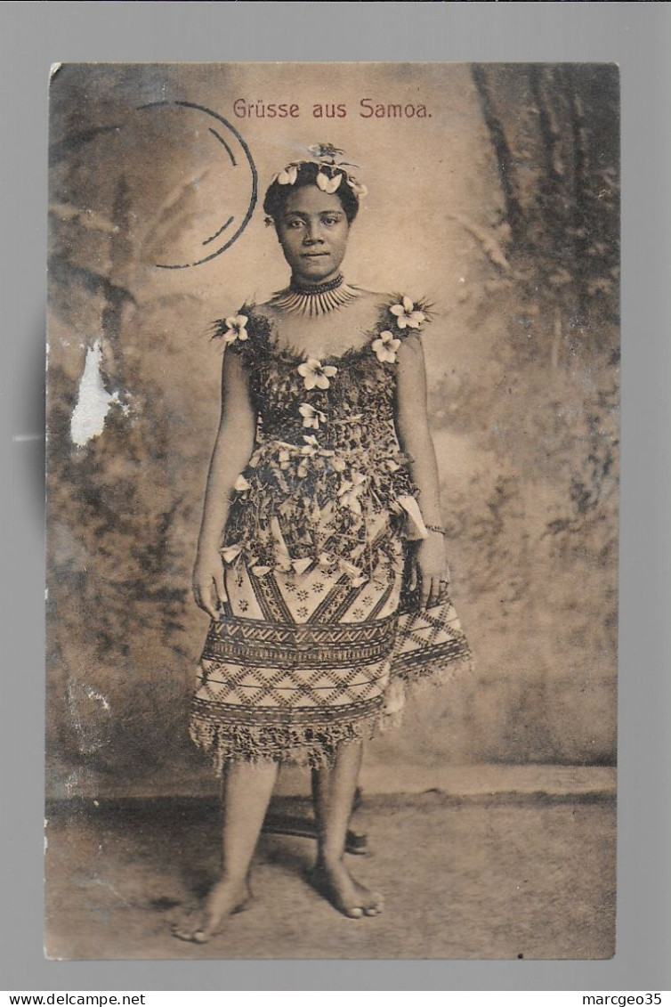 Grüsse Aus Samoa édit. A. Tattersalin° 6458 Jeune Femme Collier - Samoa
