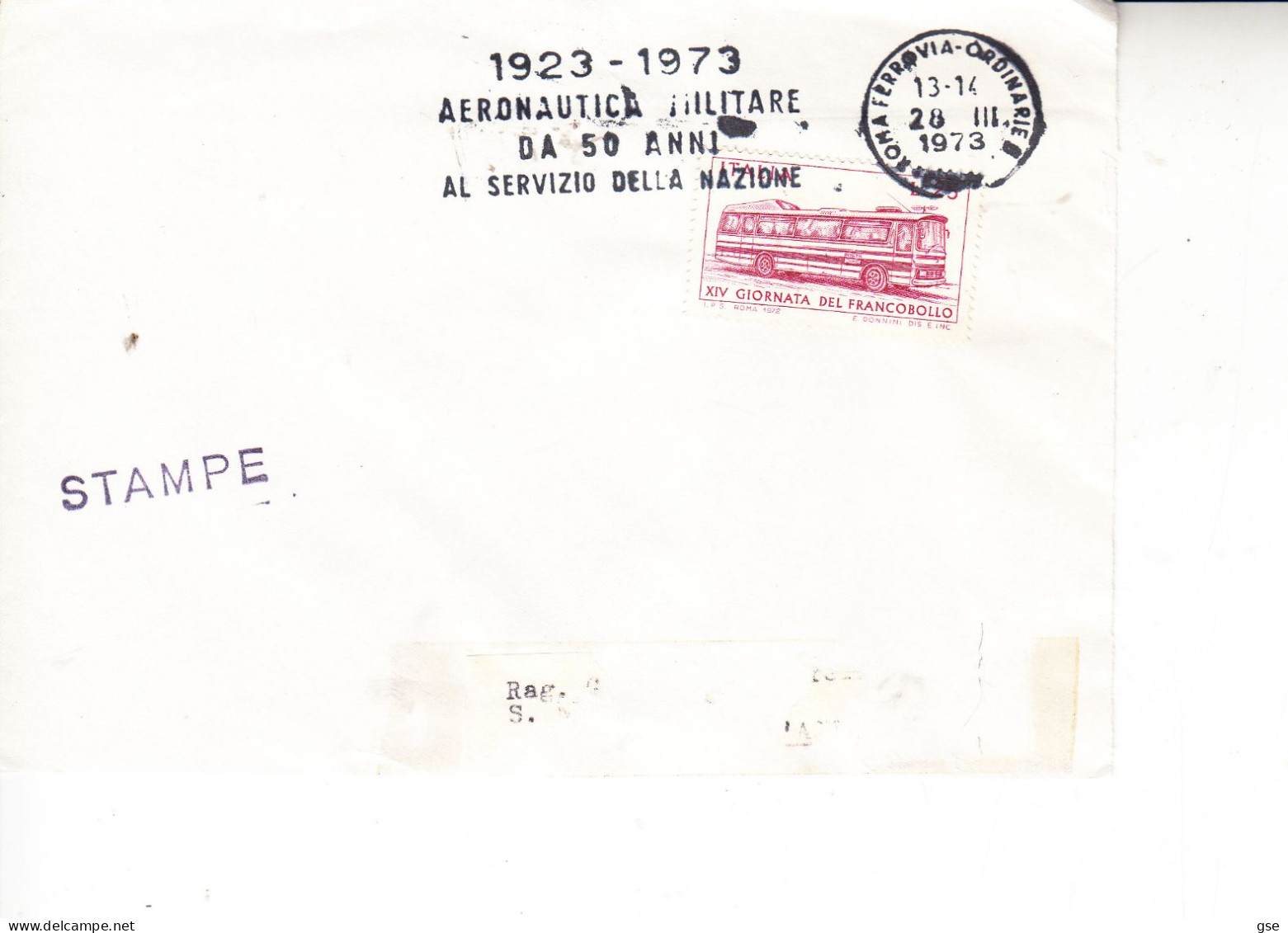 ITALIA   1973 - Targhetta  Su Frontespizio Di Lettera "Aereonautica Militare" - Militaria