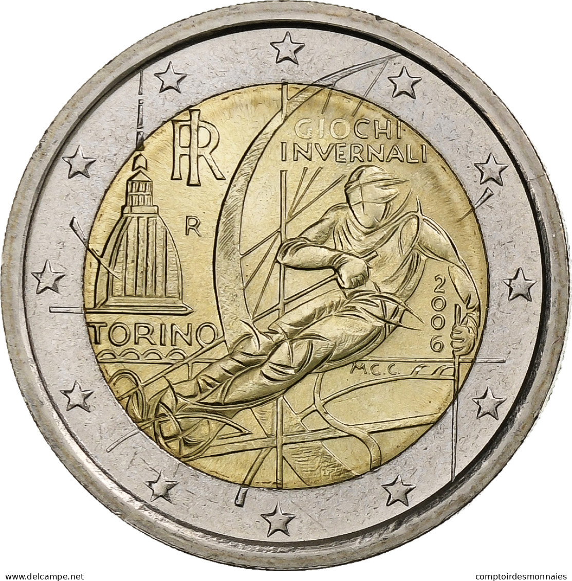 Italie, 2 Euro, Torino, 2006, Rome, SPL, Bimétallique, KM:246 - Italy