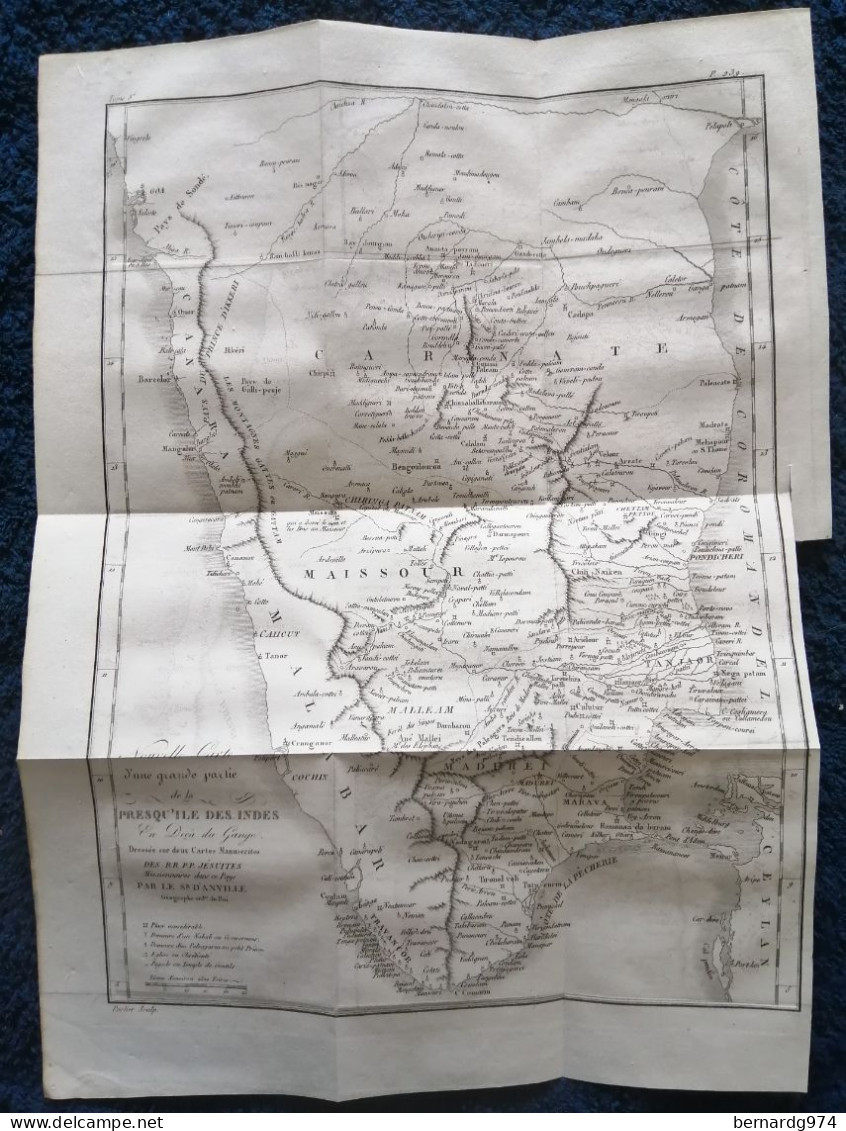 Inde India : Two Antiques Maps (1819) - Cartes Géographiques