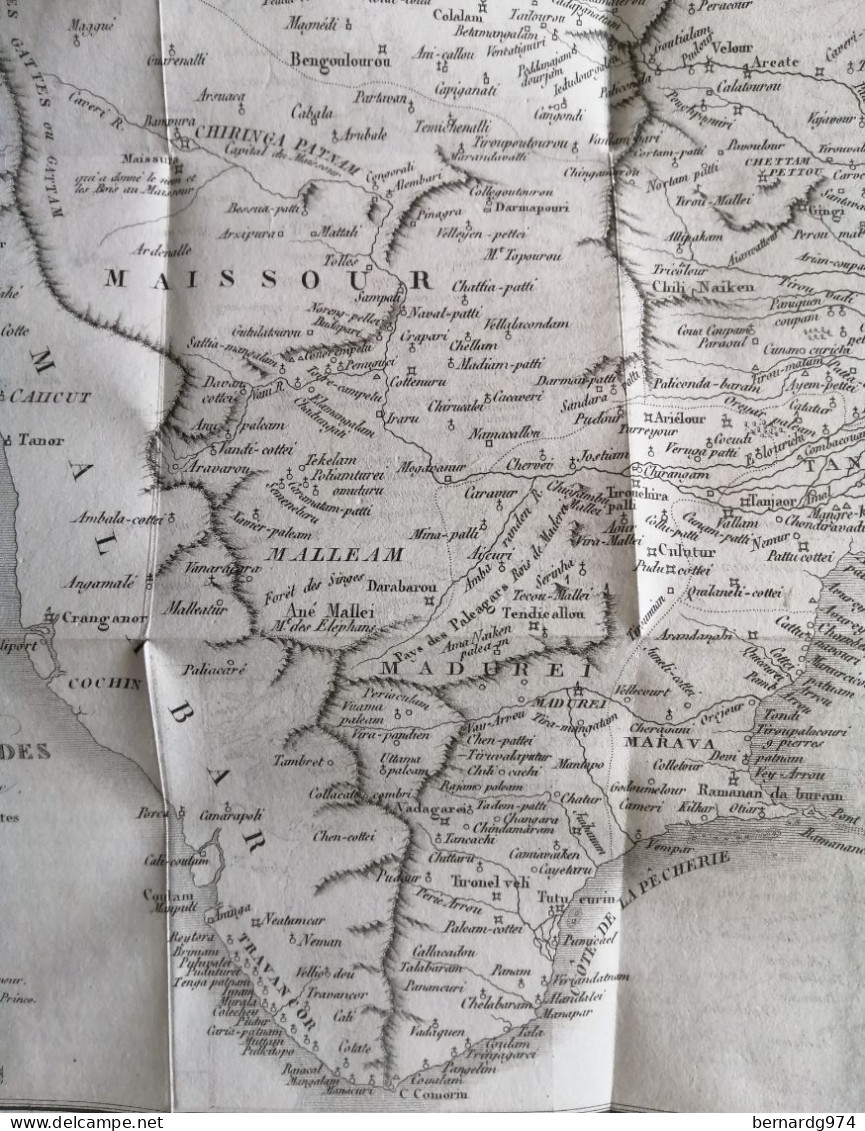 Inde India : Two Antiques Maps (1819) - Cartes Géographiques