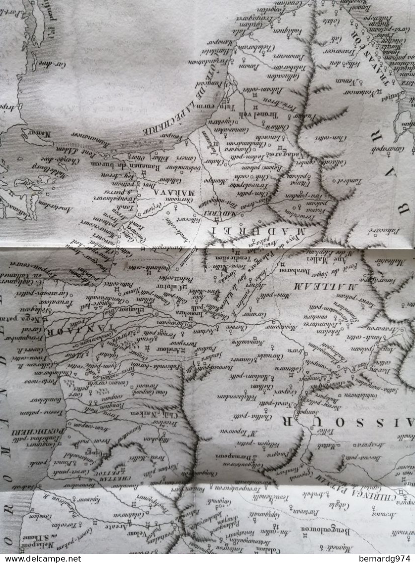 Inde India : Two Antiques Maps (1819) - Geographical Maps