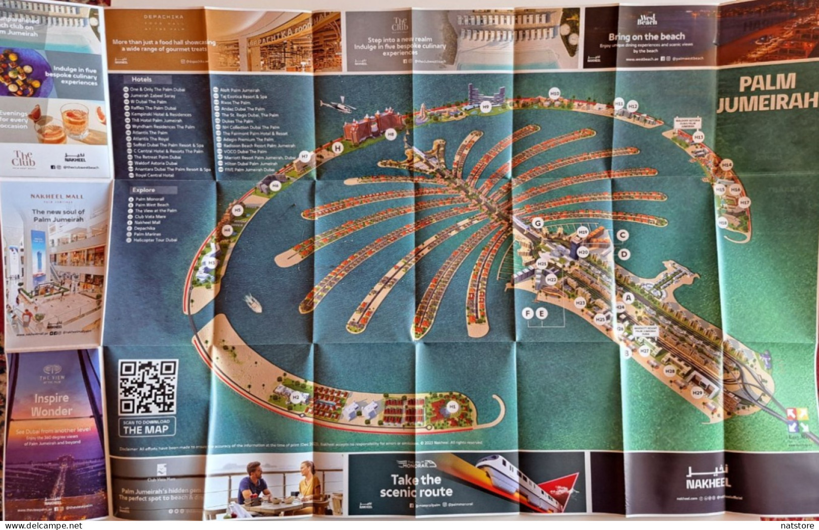 UAE..MAP..PALM JUMEIRAH..COMPLIMENTARY COPY - Sonstige & Ohne Zuordnung